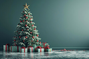  cozy, festive living room scene with a Christmas tree, lit candles, a  warm and inviting, with a sense comfort holiday cheer.