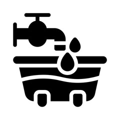 bath glyph icon