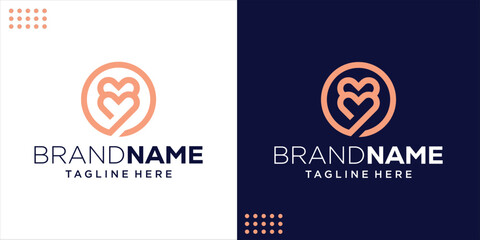 Two hearts vector icon, design inspiration, illustration, vector