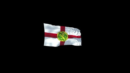 Alderney flag with alpha