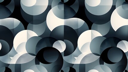 Abstract Geometric Pattern with Overlapping Circles