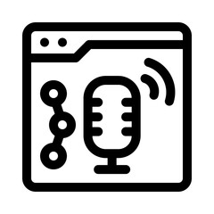 podcast line icon
