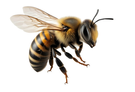 bee on white background