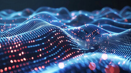 Big data technology with interconnected nodes, vibrant data streams, futuristic digital network, detailed and high-tech, bright and dynamic