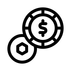dollar line icon