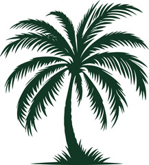 Palm tree silhouette vector