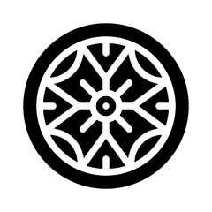 Obraz premium flower glyph icon