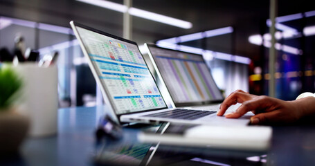 Calculating electronic medical accounts and codes in a black office