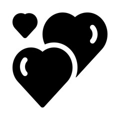 hearts glyph icon