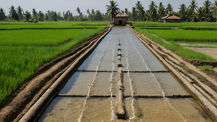 Obraz premium railway in the forest,railway, forest, train tracks, nature, landscape, railroad, trees, scenic, travel, transportation, outdoors, railway tracks, wilderness, green, 