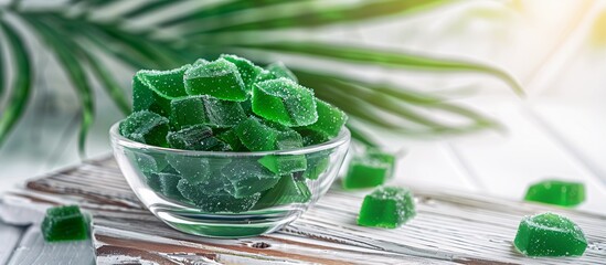 Obraz premium Sea moss gummy sweets: a natural vitamin and mineral source.