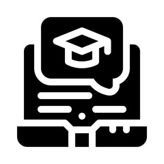 online learning glyph icon