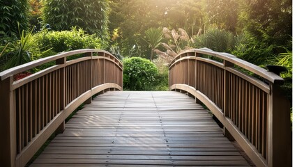 Obraz premium cozy small bridge in the garden