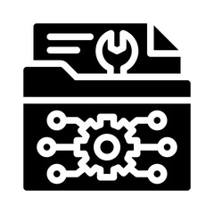 connection network glyph icon