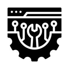 maintenance support glyph icon