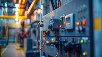 Illustration of low voltage switchgear located in a power plant.