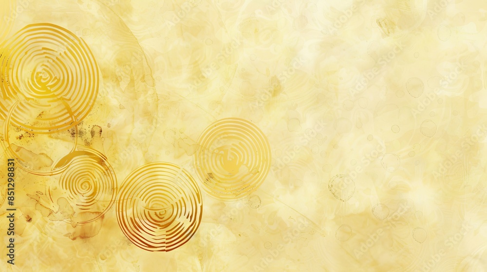 Poster light yellow background with abstract splashes