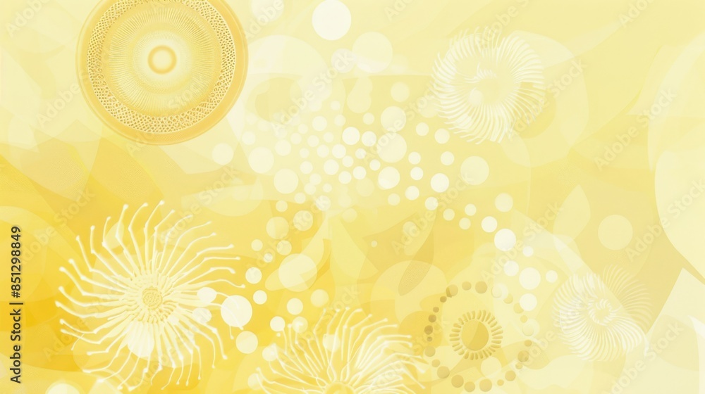 Poster light yellow background with triangle patterns