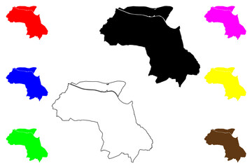 Itabashi City (State of Japan, island country, Tokyo Prefecture) map vector illustration, scribble sketch City of Itabashi map