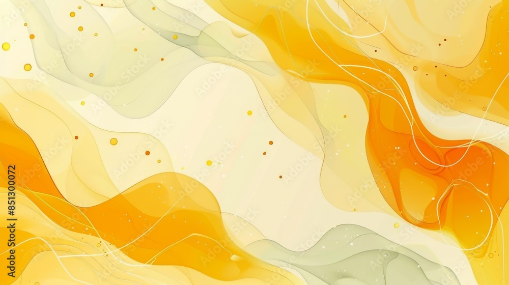 Poster light yellow background with hexagon patterns