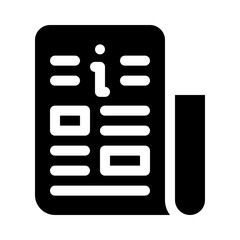 Obraz premium newspaper glyph icon