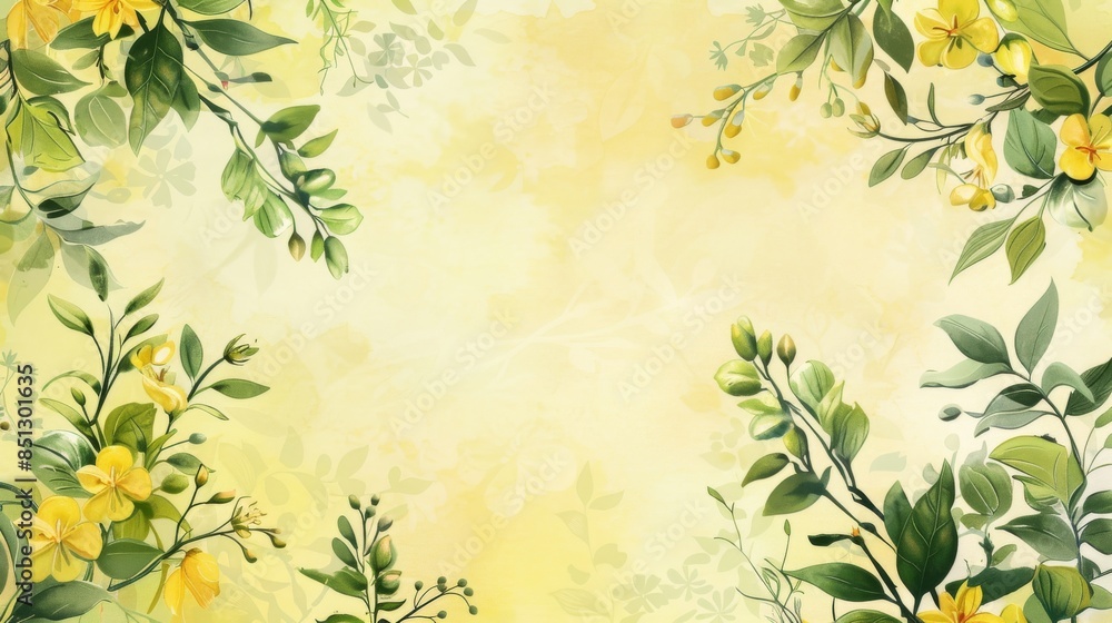 Poster light yellow background with color blocks