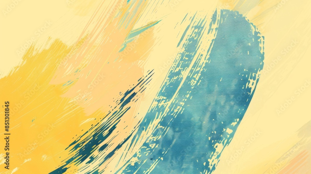 Poster light yellow background with abstract lines