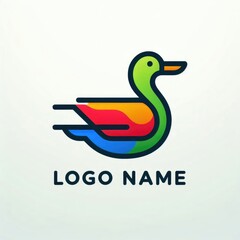 Fototapeta premium Duck-Inspired Logo: Uniqueness in Design