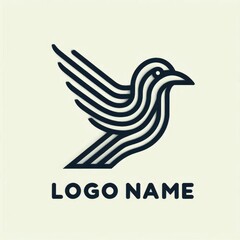 Obraz premium Bird Logo: Elegance and Freedom in Design