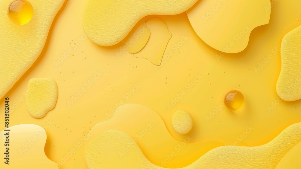 Poster Light yellow background with minimal wave lines