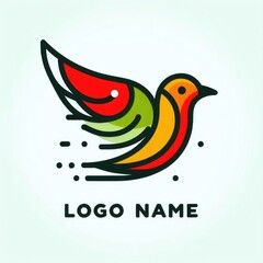 Obraz premium Bird Logo: Elegance and Freedom in Design