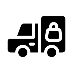 delivery truck glyph icon