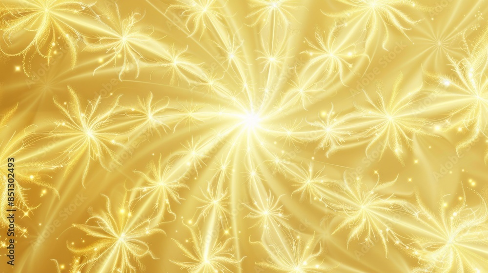 Poster Light yellow background with confetti patterns
