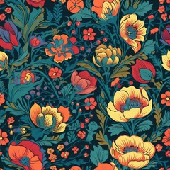 Floral seamless pattern, flower pattern, background.