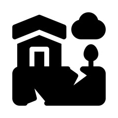 earthquake glyph icon