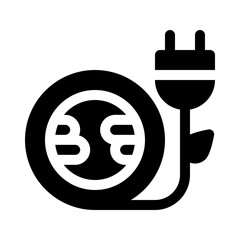 green energy glyph icon