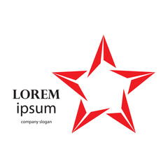 Obraz premium successful victory star logo design