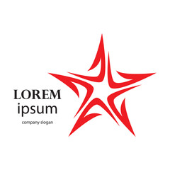 Obraz premium successful victory star logo design