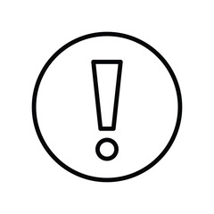 exclamation icon vector template design flat and simple