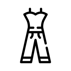 jumpsuit line icon