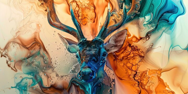 deer - abstract animal art
