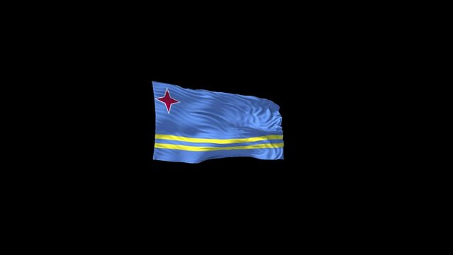 Aruba flag with alpha