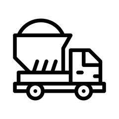 dump truck line icon