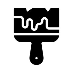 paint brush glyph icon