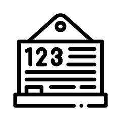 chalkboard line icon