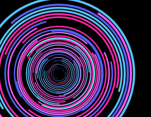 背景イラスト・サイバー幾何学　カラフル　円　1