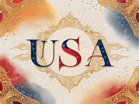 Stylish name "USA"