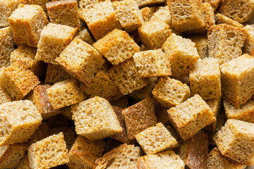 Dried crackers close up throughout the entire photo.