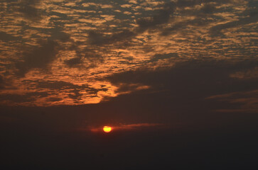 The sun is setting. with the beautiful last light