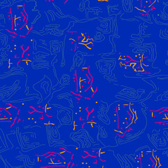 Seamless floral illustration features intricate patterns and bold colors, perfect for enhancing digital and print designs. Ideal for use in textiles, wallpapers, packaging, and branding materials etc.